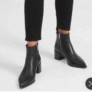 Everlane Black Leather Ankle Boots